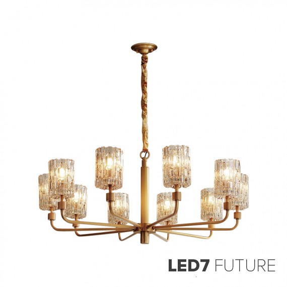 Loft Industry Modern - Gold Ice Chandelier